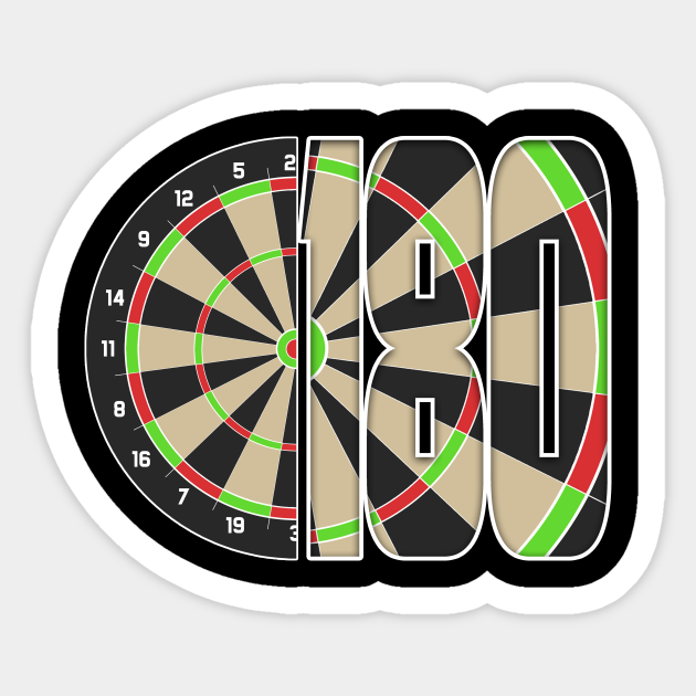 Darts Dartboard Score 180 Bullseye Dart Player Darts Sticker